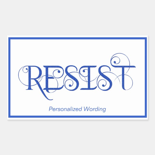 RESIST Democratic  Rectangular Sticker (Front)