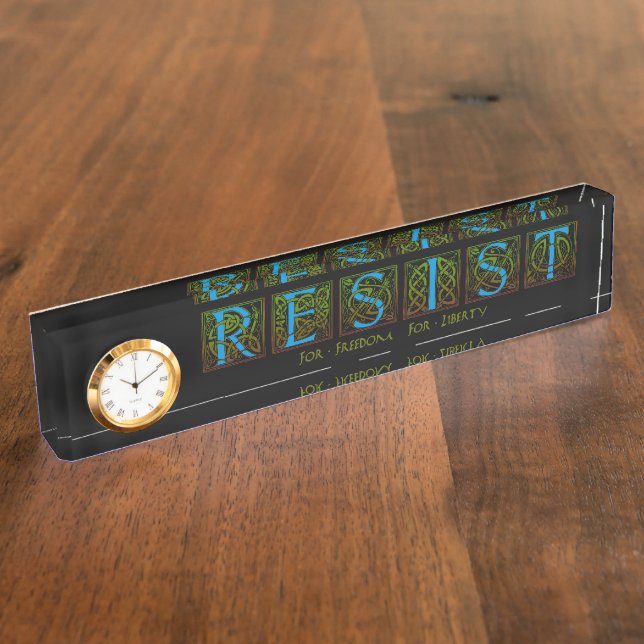 Resist Desk Name Plate (Side)