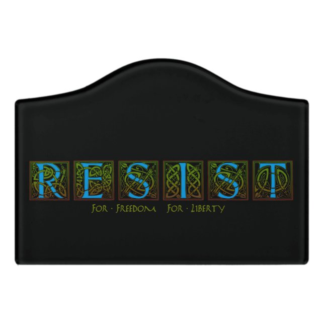 Resist Door Sign (Small Crest Front)