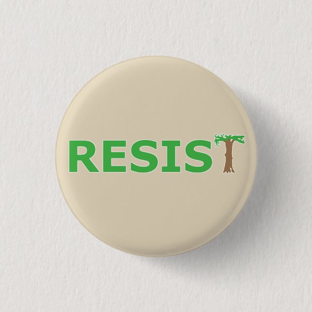 RESIST - Eco version Pinback Button (Front)