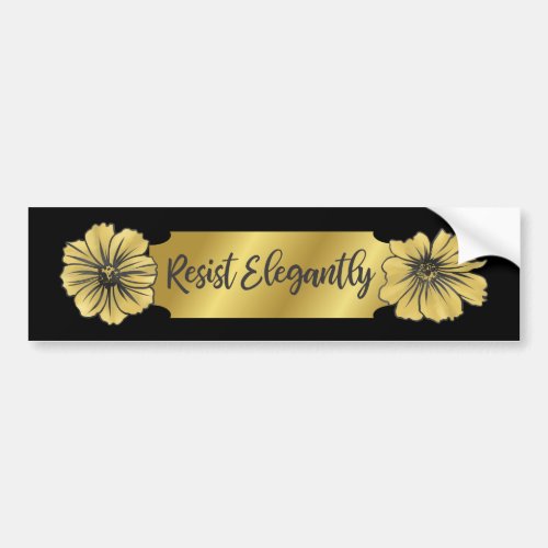 Resist Elegantly Bumper Sticker