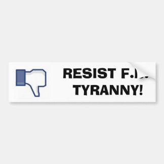 Resist facebook bumper sticker