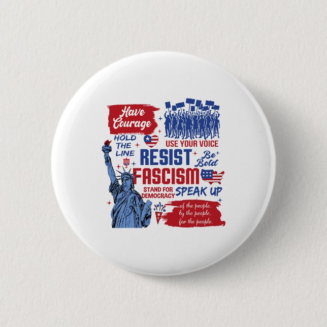 Resist Fascism 2  Button (Front)