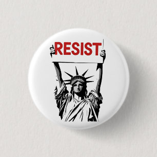 Resist Fascism Floral Transgender LGBTQ Anti-Trump Button