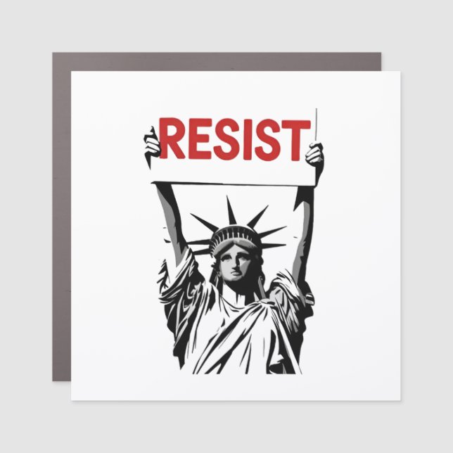 Resist Fascism Floral Transgender LGBTQ Anti-Trump Car Magnet (Front)