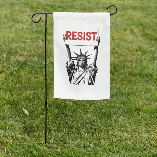 Resist Fascism Floral Transgender LGBTQ Anti-Trump Garden Flag (In SItu)