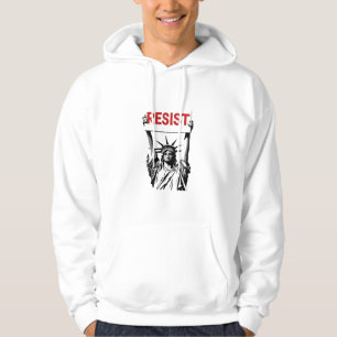 Resist Fascism Floral Transgender LGBTQ Anti-Trump Hoodie