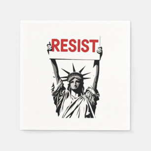 Resist Fascism Floral Transgender LGBTQ Anti-Trump Napkins