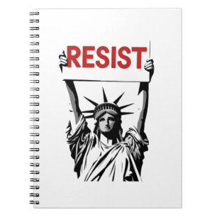 Resist Fascism Floral Transgender LGBTQ Anti-Trump Notebook