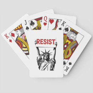 Resist Fascism Floral Transgender LGBTQ Anti-Trump Poker Cards