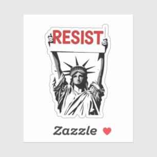 Resist Fascism Floral Transgender LGBTQ Anti-Trump Sticker