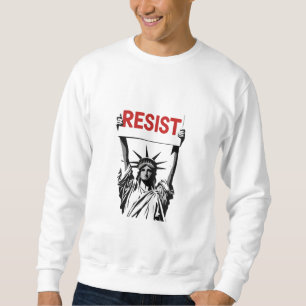 Resist Fascism Floral Transgender LGBTQ Anti-Trump Sweatshirt