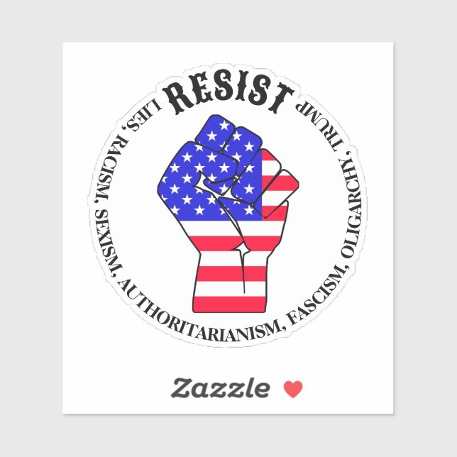 Resist Fascism, Oligarchy, Anti-Trump Sticker (Sheet)