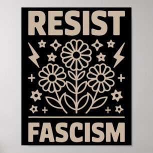 Resist Fascism Protest Trump Anti Trump 12  Poster