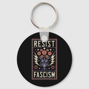Resist Fascism Protest Trump Anti Trump 2  Keychain