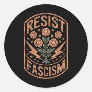 Resist Fascism Protest Trump Anti Trump  Classic Round Sticker