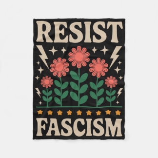 Resist Fascism Protest Trump Anti Trump Fleece Blanket