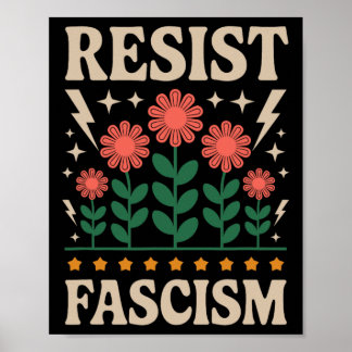 Resist Fascism Protest Trump Anti Trump Poster