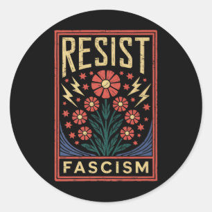 Resist Fascism Protest Trump Anti Trump Premium  Classic Round Sticker