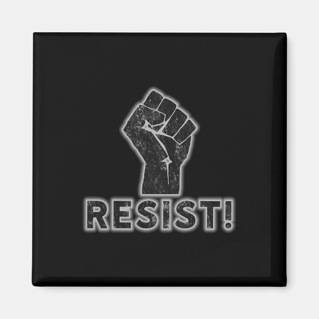 Resist Fist Activist Protest Strength Political Gi Magnet (Front)