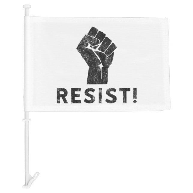Resist Fist Car Flag (Front)