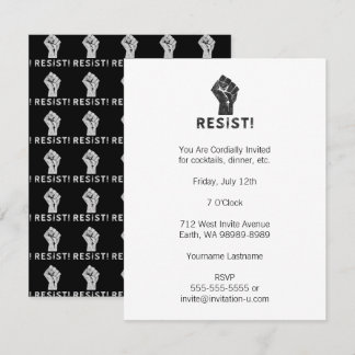 Resist Fist Invitation