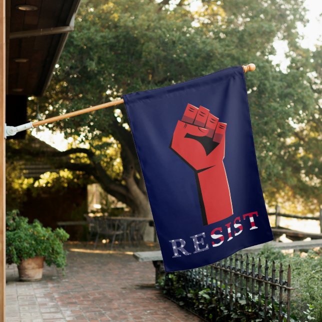 Resist Fist USA Flag - Anti-Trump, Anti-MAGA (In SItu)