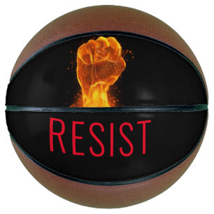 Resist Flaming Fist Basketball