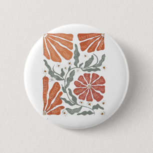 RESIST Floral Anti Trump Political Protest Button