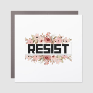 RESIST Floral Anti Trump Political Protest Car Magnet