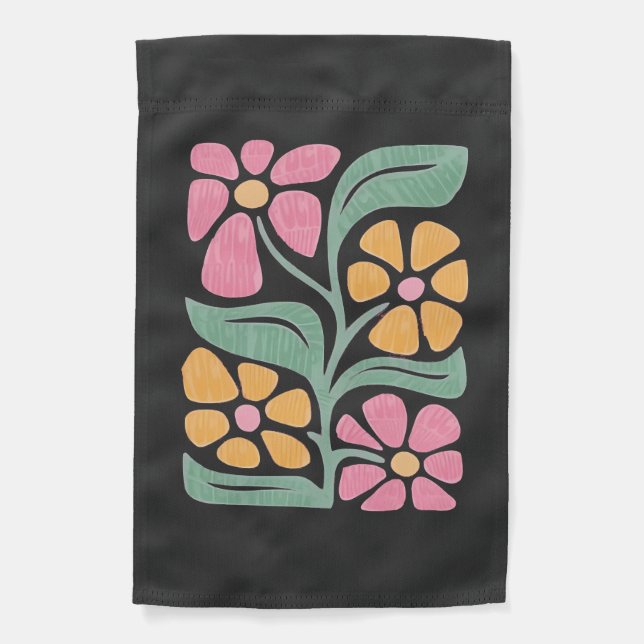 RESIST Floral Anti Trump Political Protest  Garden Flag (Front)
