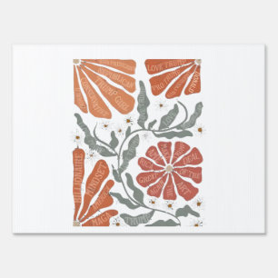 RESIST Floral Anti Trump Political Protest Sign