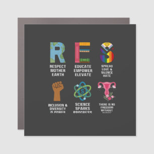 Resist Floral LGBTQ Rights Trans Equality  Car Magnet