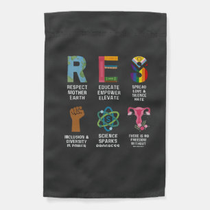 Resist Floral LGBTQ Rights Trans Equality Garden Flag