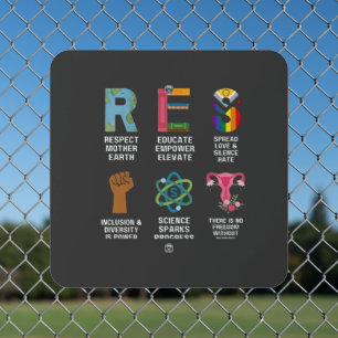 Resist Floral LGBTQ Rights Trans Equality Metal Sign