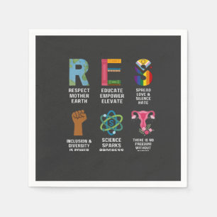 Resist Floral LGBTQ Rights Trans Equality Napkins