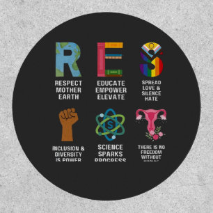 Resist Floral LGBTQ Rights Trans Equality  Patch