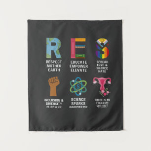 Resist Floral LGBTQ Rights Trans Equality Tapestry