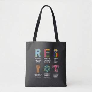Resist Floral LGBTQ Rights Trans Equality  Tote Bag