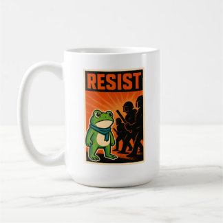 resist frog, frog resistance, portland frog coffee mug