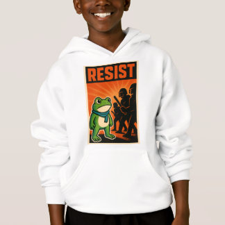 resist frog, frog resistance, portland frog hoodie