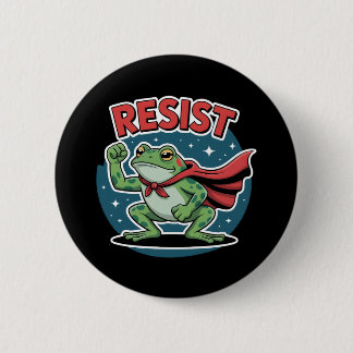 Resist Frog Portland Frog Protest for Men Women Button