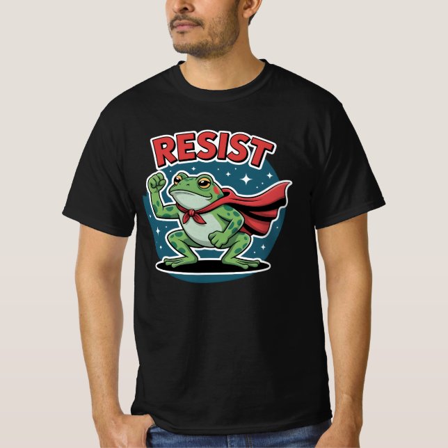 Resist Frog Portland Frog Protest for Men Women T-Shirt (Front)