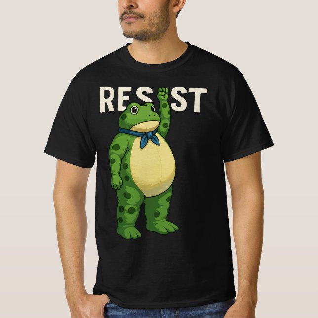 Resist Frog Portland Frog Protest for Men Women T- T-Shirt (Front)