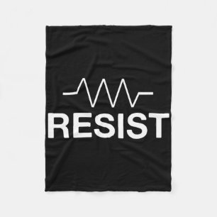 Resist Funny Electronics Circuit Resistor  Fleece Blanket