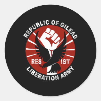 Resist- Gilead Liberation Army Civil Rights Activi Classic Round Sticker