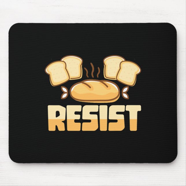 Resist Gluten Free  Mouse Pad (Front)