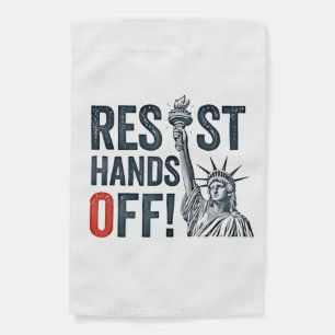 Resist Hands Off Libertiy Status Anti Trump  Garden Flag