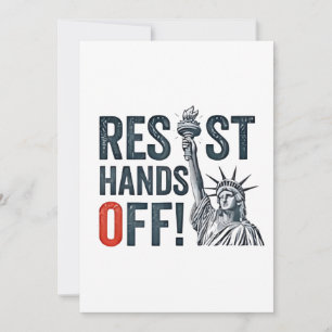 Resist Hands Off Libertiy Status Anti Trump  Holiday Card
