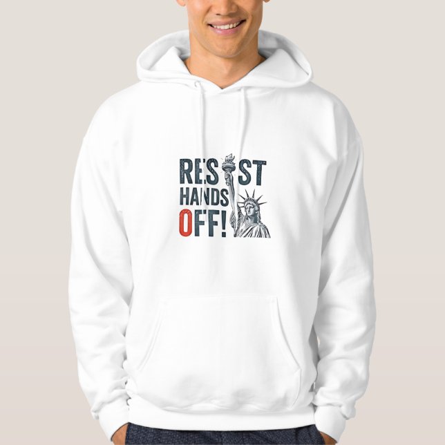 Resist Hands Off Libertiy Status Anti Trump  Hoodie (Front)